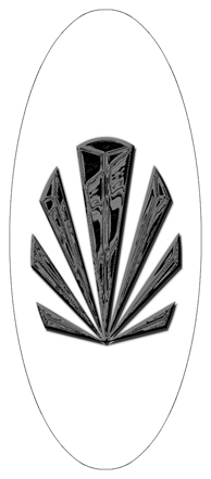 Black Sunburst White